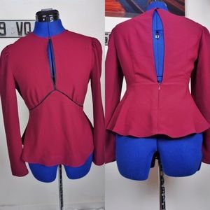 NWT Topshop Open Back Blouse | Size 4|